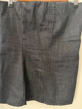 LIKE NEW ZARA Dark Indigo Denim Bustier Strapless Top Small - Matching Trousers